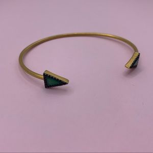 FREIDA ROTHMAN Green Agate Bangle